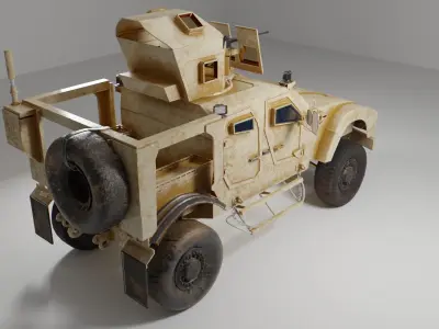 military vehicle oshkosh game ready model Free low-poly 3D model