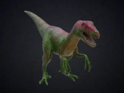 Compsognathus animatronic t - rex dinosaur Low-poly 3D model