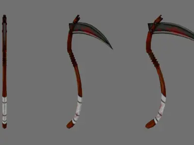 Scythe LowPoly sacrificial Free low-poly 3D model