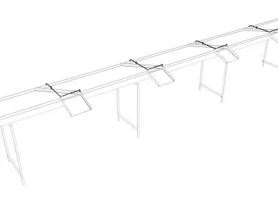 Volume Sorting Conveyor Low-poly 3D model