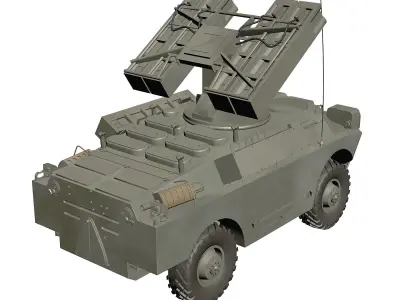 Gaskin 9K31 Strela Rocket Vehicle 3D model