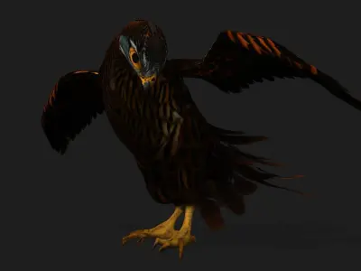 Kestrel B9 Low-poly 3D model