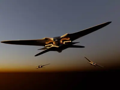 Spy Jet  Low-poly 3D model