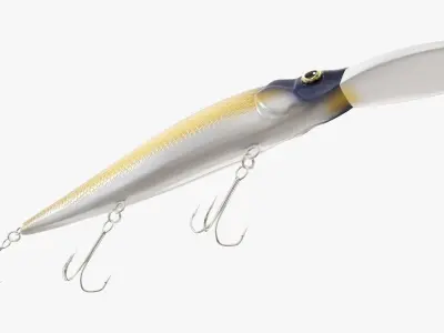 Minnow type fishing lure 02 3D model