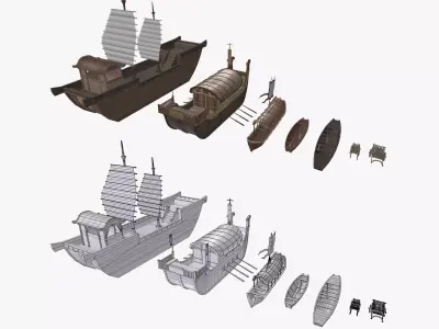 Vehicles - Boat - Low poly Low-poly 3D model