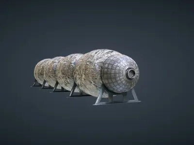 Mars KitBash - Tunel Low-poly 3D model