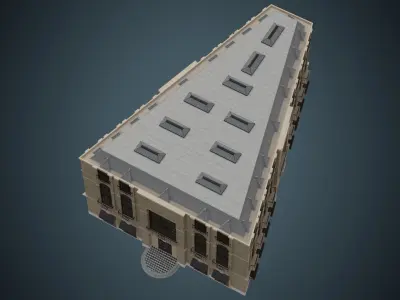Building 17 Low-poly 3D model
