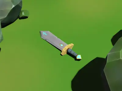 Fantasy Sword Free low-poly 3D model