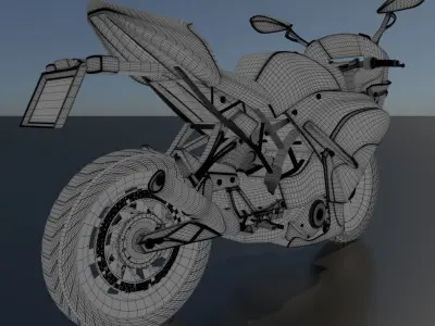 KTM Bike model Low-poly 3D model