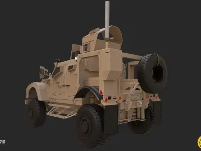 Oshkosh M-ATV Vehicle - Multiple Texture Sets -  3D model