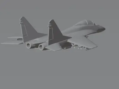JET 3D fighter on water 3D model