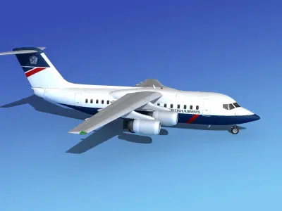 BAe 146-200 British Airways 3D model