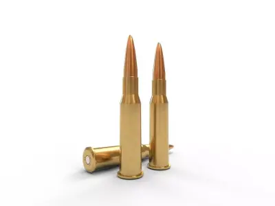 762x54mm  Ammo Low-poly 3D model