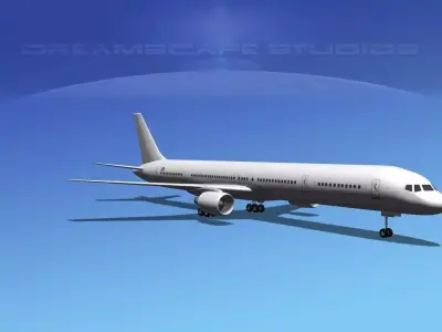 Boeing 757-300 LP SS Low-poly 3D model