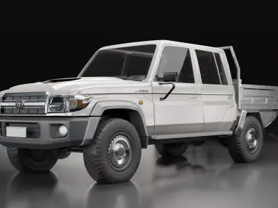 Land Cruiser 79 Series 2018 Low-poly 3D model