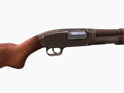 Winchester 1912 Low-poly 3D model