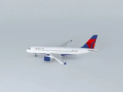 Delta Airlines Airbus A320 Free 3D model