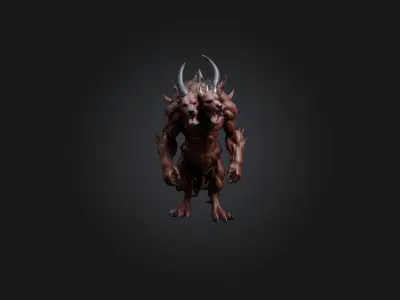 Cerberus Low-poly 3D model