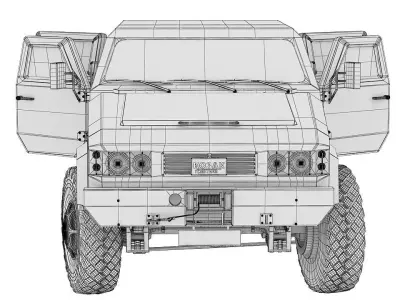 Military vehicle 3D model