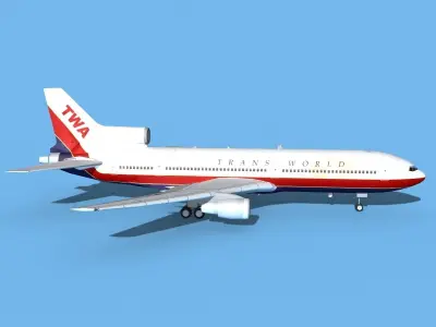 Lockheed L1011 Trans World 3 3D model