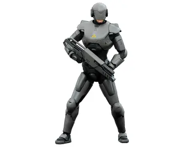 CYBORG SOL-80 Rigged for Unreal Engine - Unity - MIXAMO 3D model