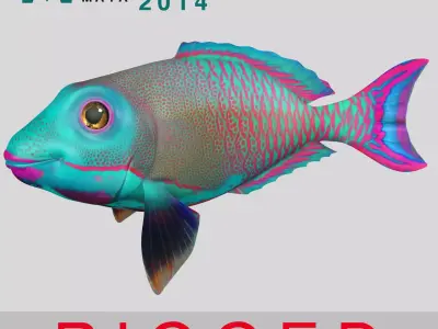 FISH RIGGED  3D model