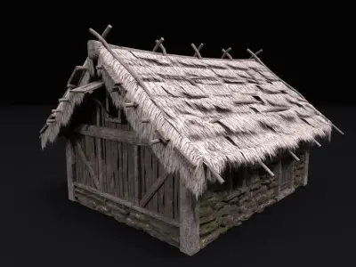 Realistic Medieval Houses Pack 3D Model Collection
