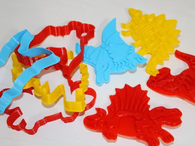 Cookie cutters Dinosaurs 3D print model