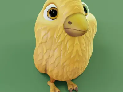 Chicken 3D Model bird Low-poly 3D model