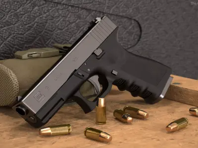 Glock G19 9mm Pistol 3D model