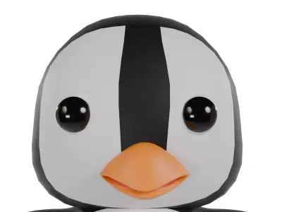 3D model of a cartoon penguin 3D model