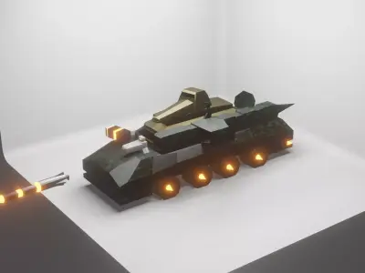 easy aim tank Free low-poly 3D model