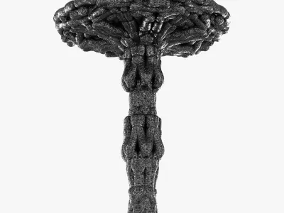 Old metal street pendant lantern 3D model