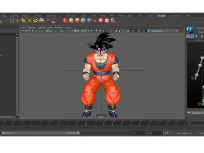 Goku 3D Model And Rig 3D model