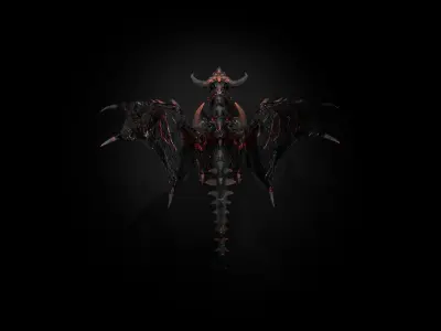 Dragon 13 UE4 Low-poly 3D model