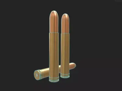 458 Lott Ammo Low-poly 3D model