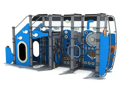 Kids outdoor commercial play structure 3D model 3D model