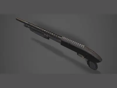 Mossberg Shotgun - PBR Weapon and Game Ready Low-poly 3D model