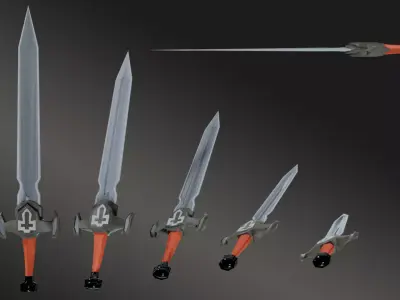 Darkness Sword Low-poly 3D model