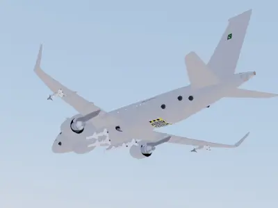 Embraer Sea Sultan 1000 Low-poly 3D model