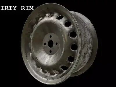 LADA Dirty Rim game ready by mkaplunow Low-poly 3D model