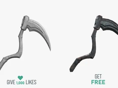 Weapon Scythe Level 3 Free 3D model