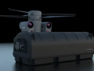 Tethered drone concept 3D model