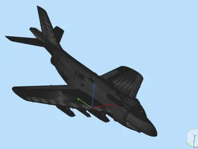 F3h-2 demon fighter Low-poly 3D model