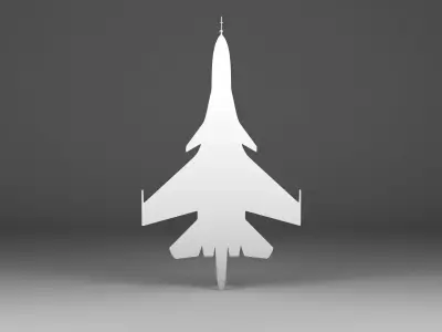 Fighter Aircraft SU-34 silhouette 3D print model