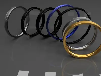 EXCEL Takasago Rims Pack Low-poly 3D model