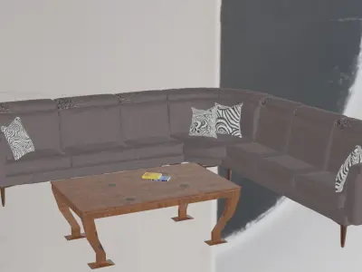 L sofa  Free 3D model