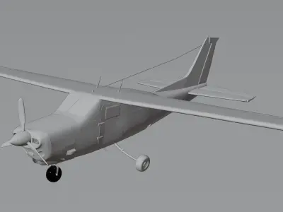 Airplane-Cessna-210-Centurion-1957 Low-poly 3D model