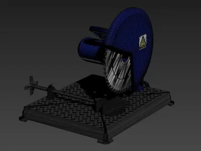 circular saw machine tool industrial wood tools cut equipment 3D model