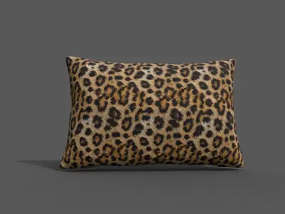 Cushion furniture Low-poly 3D model 7
